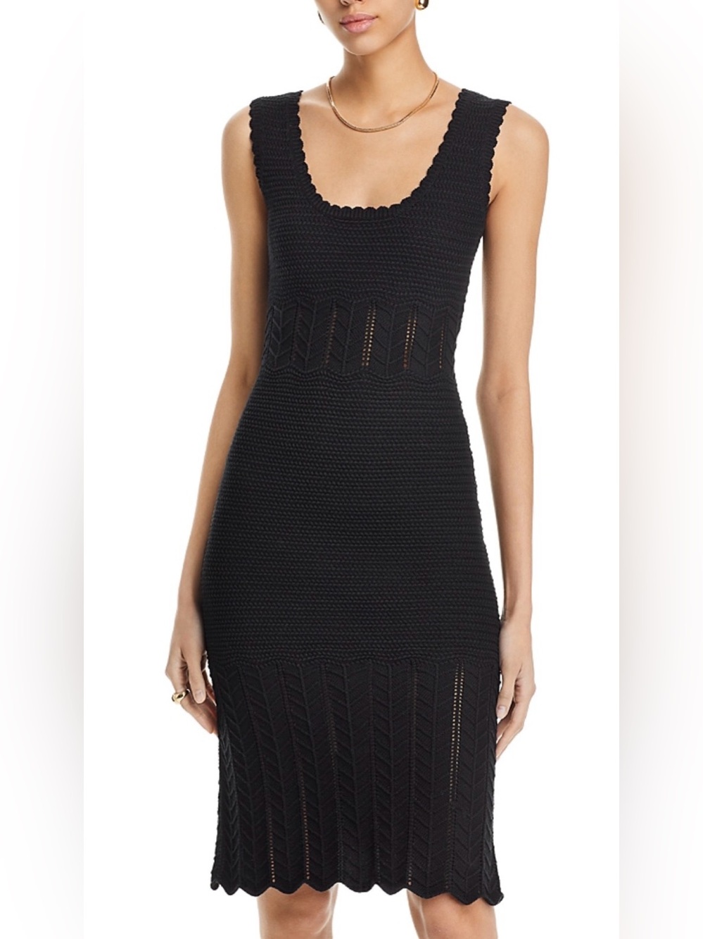 French Connection Black Knit Sleeveless Dress